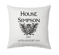 Coat of Arms Wedding Cushion Established Available with YOUR HOUSE Personalised Personalized Custom Cotton Anniversary Medevil Caslte