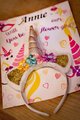 Unicorn Horn Wedding Headband Personalised Personalized With Name! Will You Be Our Flower Girl?Wedding Flower Girl Gift, Unicorn Wedding