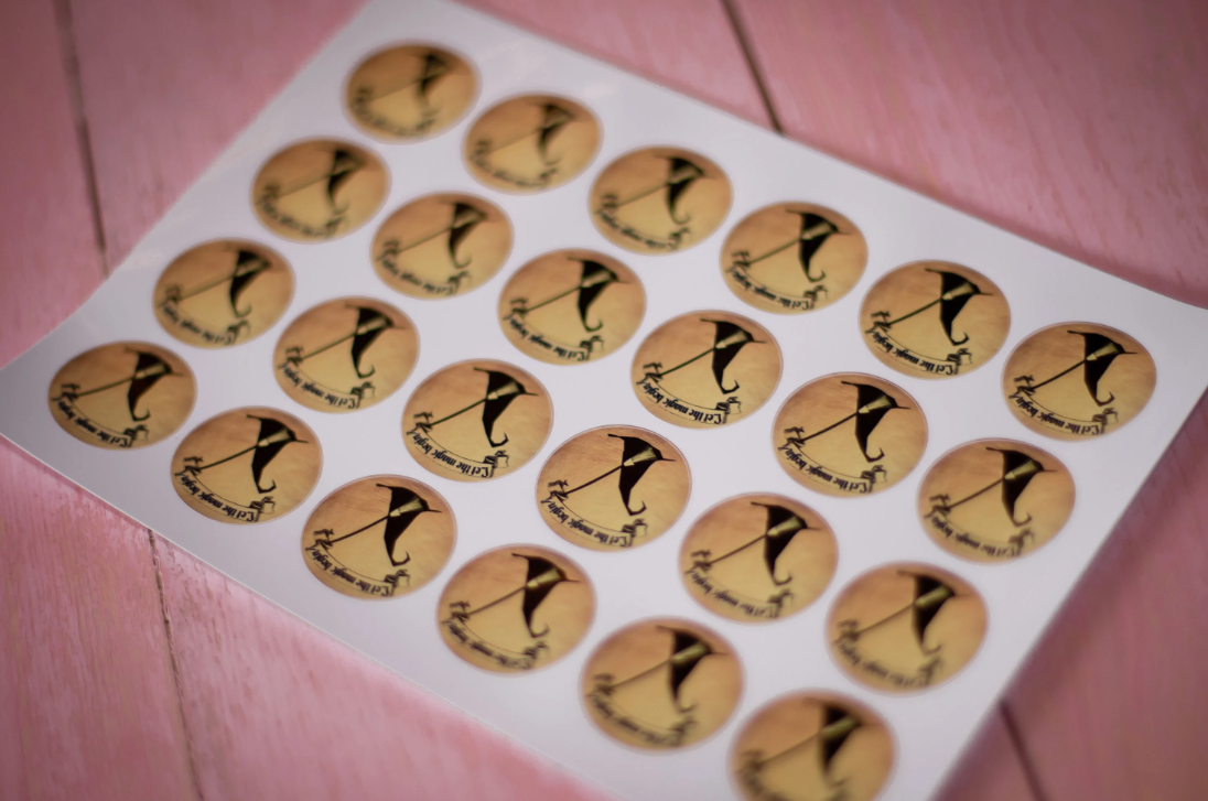 Wizard 100 x Stickers Self adhesive Personalised Personalized Custom Labels Stickers Jars, Candles, Craft, Wedding, Logo, Gloss Finish
