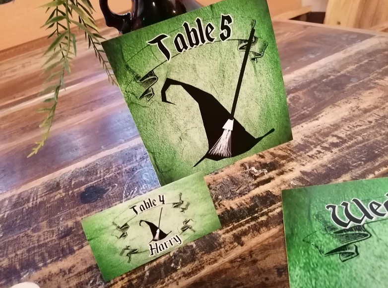 Wizard Wedding Menu,Table Name & Name Place Cards Medevil Castle Fairytale Weddings, Parties, Comic Con, Events,Table Decorations,CUSTOM