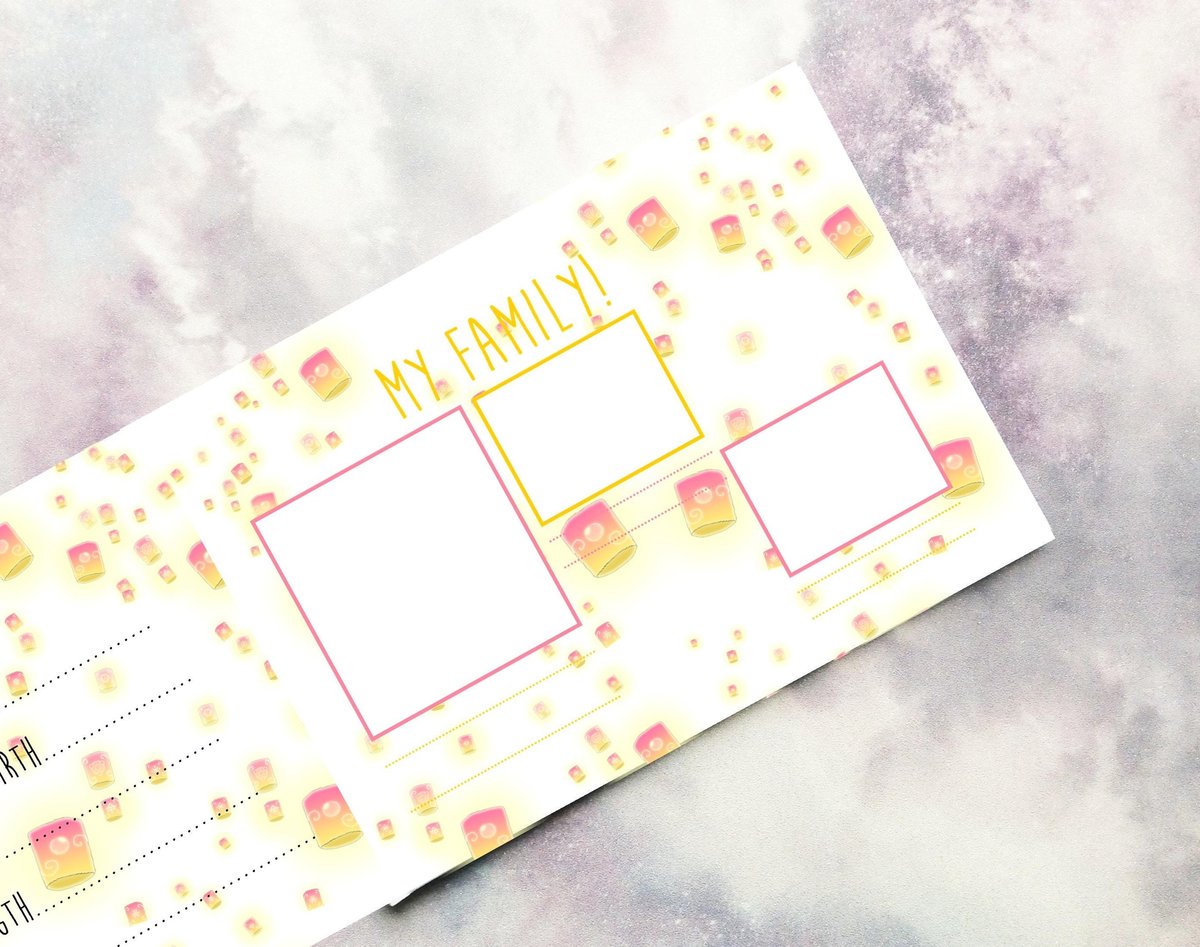 Baby Record Book Rapunzel  Personalised Personalized Perfect For Sunflower & Fairytale Babies,Baby Shower Memory Book Floating Lanterns