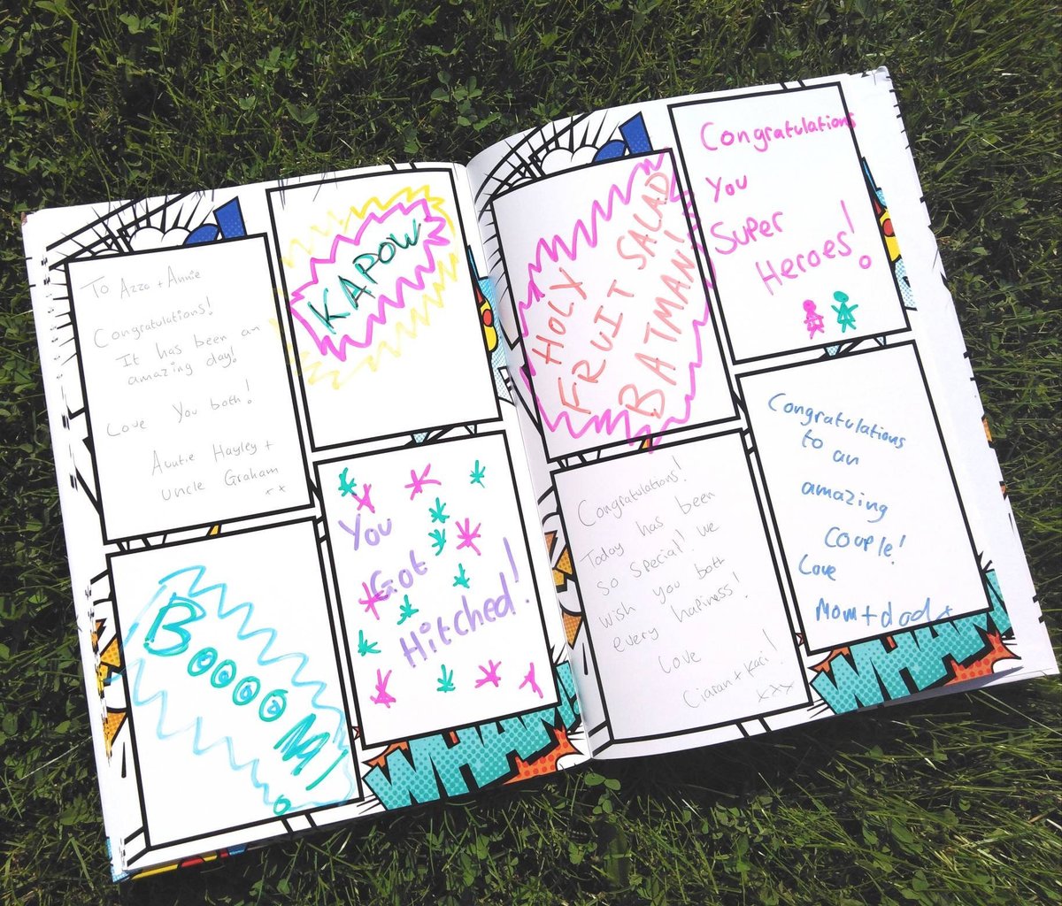 Wedding Comic Guestbook Personalised Personalized! Custom Wedding Gift, Superhero, Comic Book Perfect for Themed Weddings Party