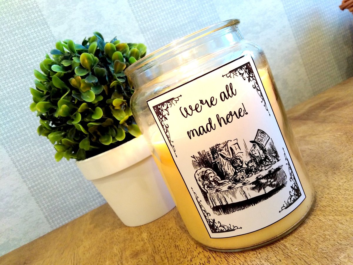 Mad Hatter Party Candle Large Bell Alice Fairytale Themed Wedding Parties Centrepiece Alice in Wonderland Lewis Carroll Wonderland Gift