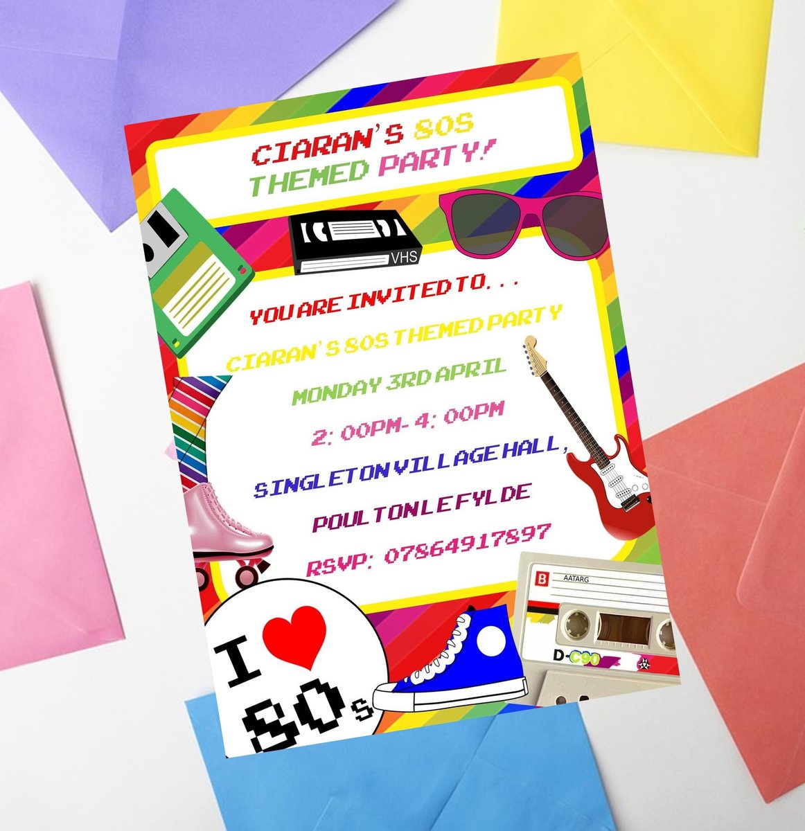 Birthday Invitations Born in the 50s,60s,70s,80s,90s Personalised Personalized Custom Wedding,Save The Date Invites, Christening, Retro