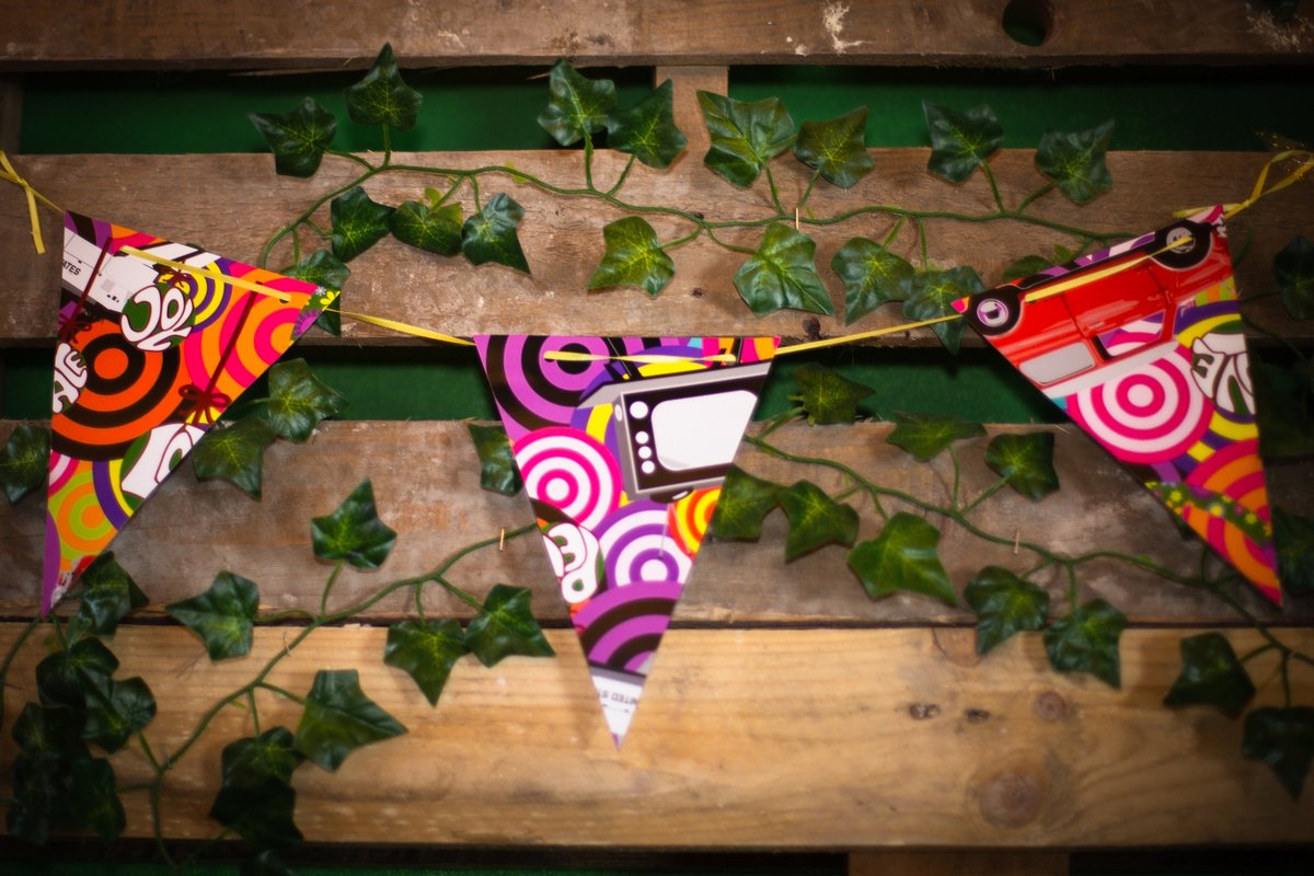 Birthday Bunting Born in the 50s,60s,70s,80s,90s Big Birthday Keepsake Nostalgia, Retro,Decades,Back to the 80s 90s Party Decorations Gift