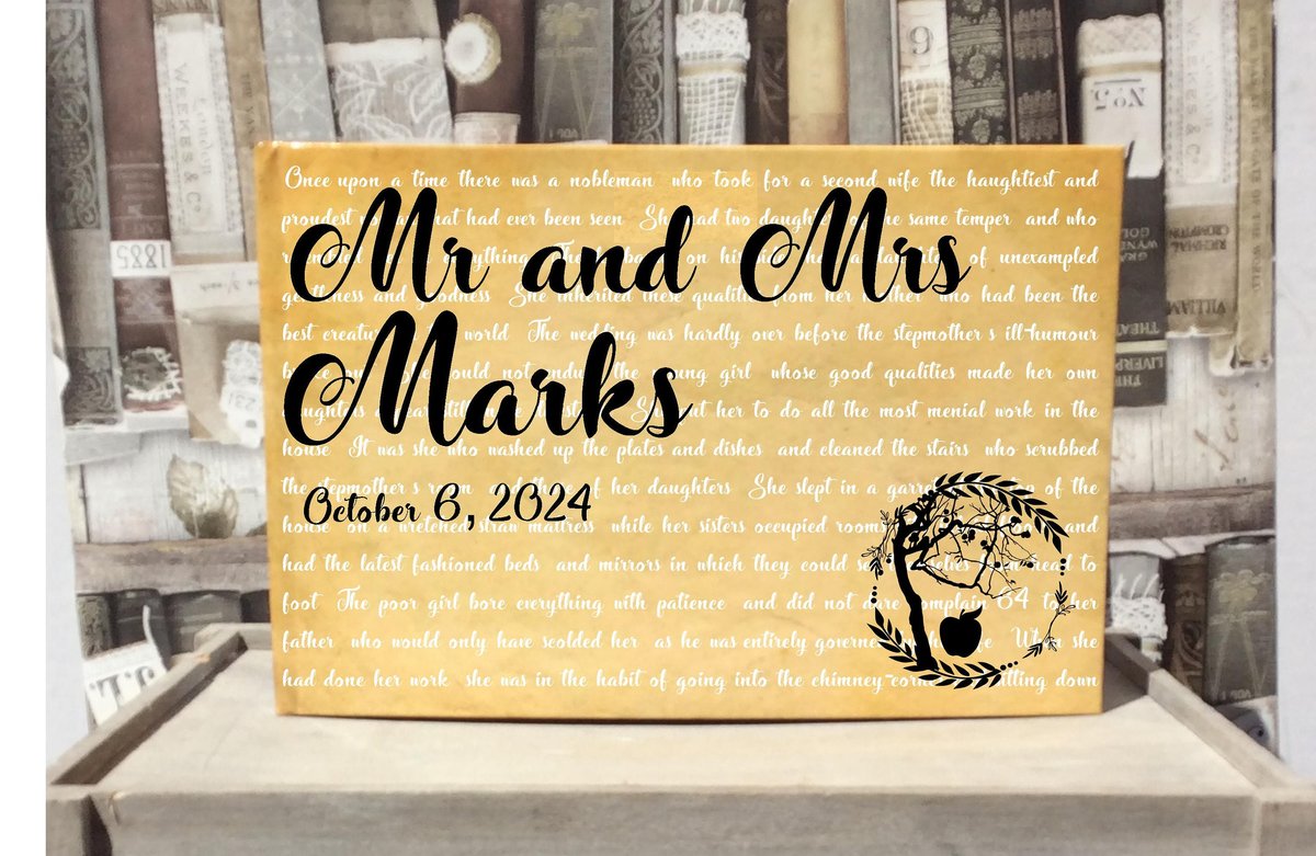 Snow White Storybook Wedding Guestbook Personalised Personalized Perfect for Woodland and Fairytale Wedding Scrapbook Album Custom Wedding