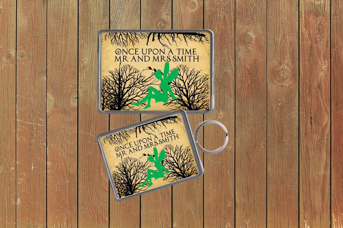 Tinkerbell Fairytale Wedding Keychain  Keyring Magnets Favours Favors Personalized Personalised Custom Brithday Fairytale Wedding Woodland