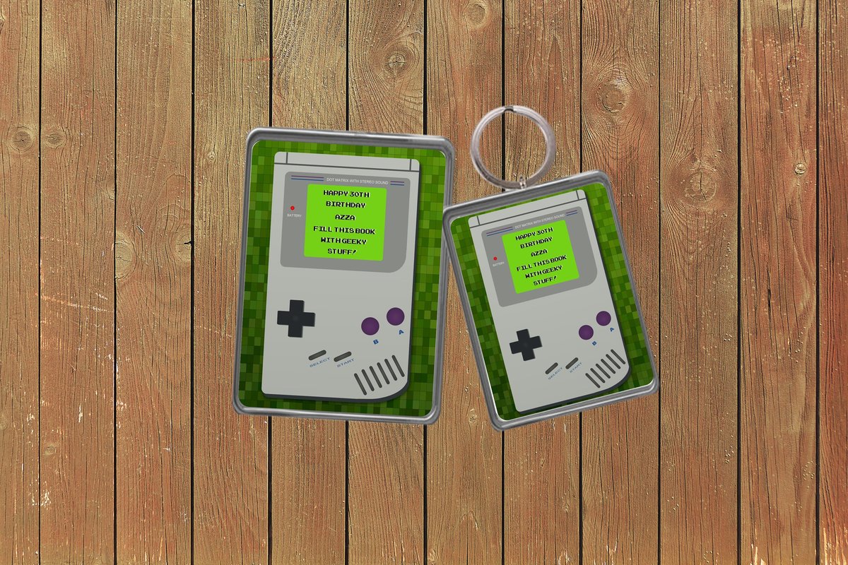 Retro Gaming Gamers Keychain  Keyring Magnets Favours Favors Personalized Personalised Custom Brithday Wedding Birthday Engagement Geek
