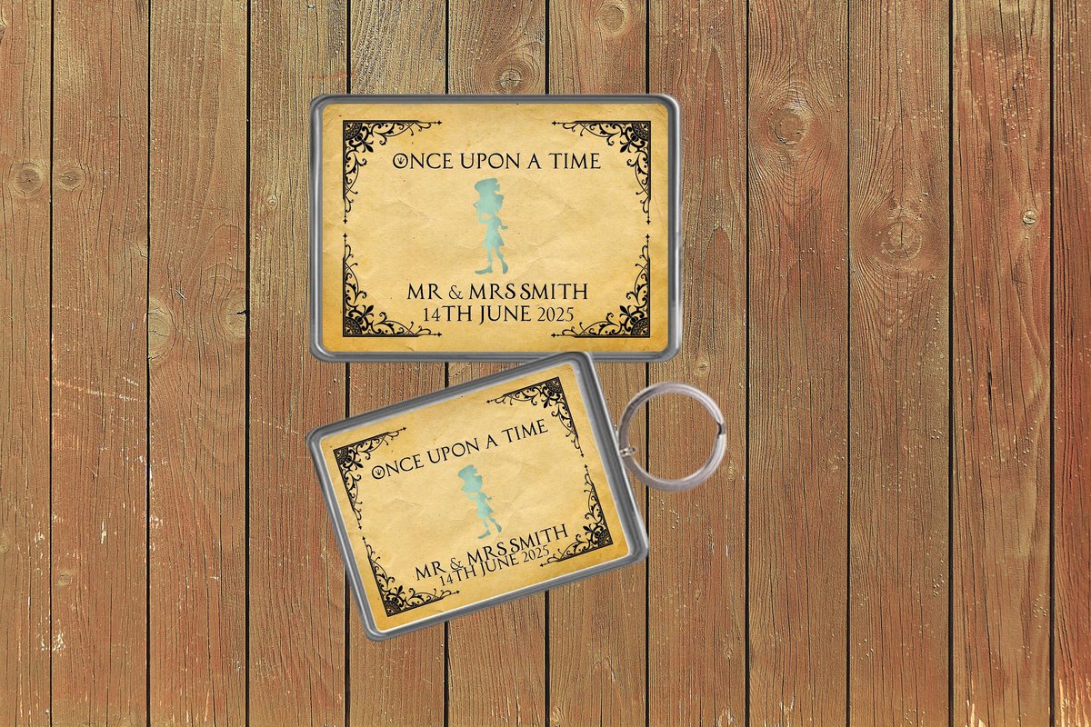 Mad Hatter Fairytale Wedding Keychain  Keyring Magnets Favours Favors Personalized Personalised Custom Brithday Fairytale Wedding Wonderland