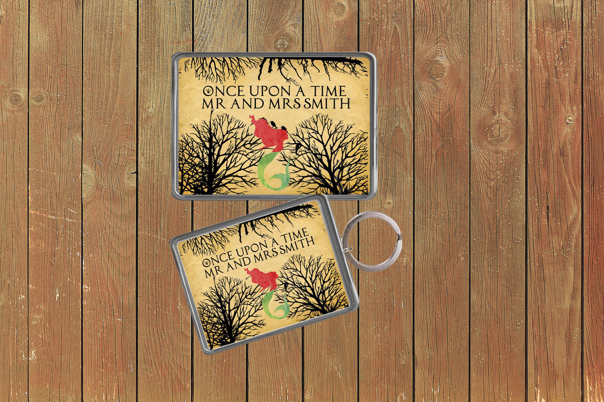 Little Mermaid Fairytale Wedding Keychain  Keyring Magnets Favours Favors Personalized Personalised Custom Brithday Fairytale Woodland