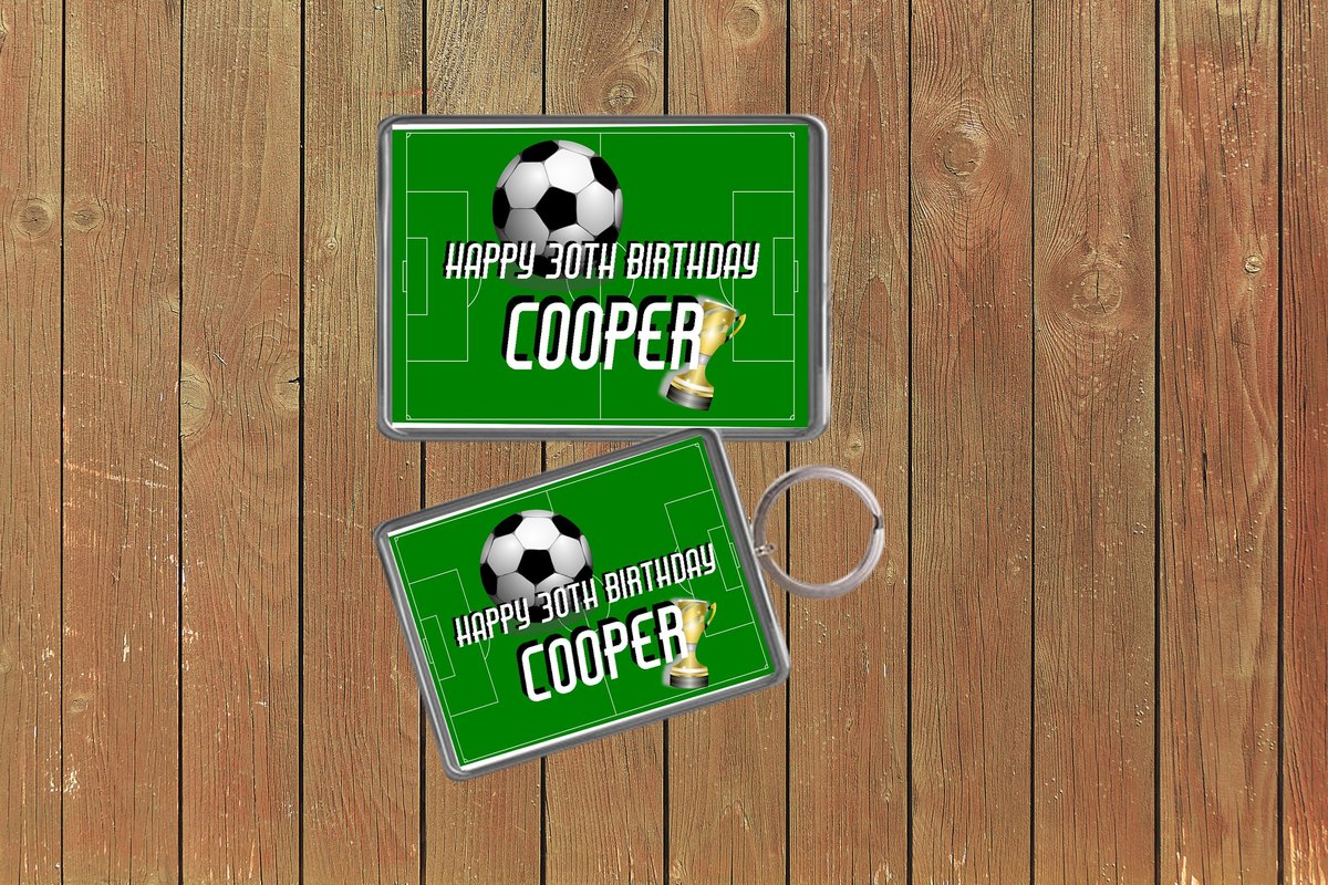 Football Soccer Keychain  Keyring Magnets Favours Favors Personalized Personalised Custom Brithday Wedding Birthday Father's Day Dad Gift