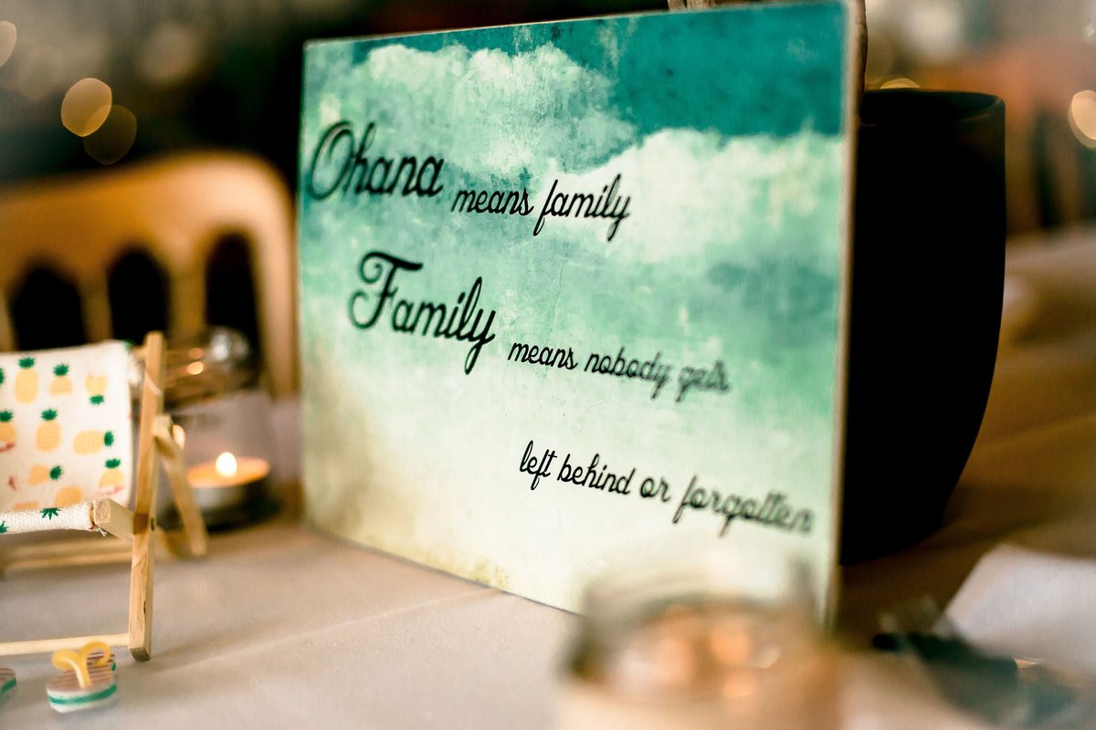Ohana Means Family Charm Bracelet Perfect Birthday Gift, Wedding Favor Favour, Fairytale, Hawaiian Themed Wedding Gift Party Bags Bracelet