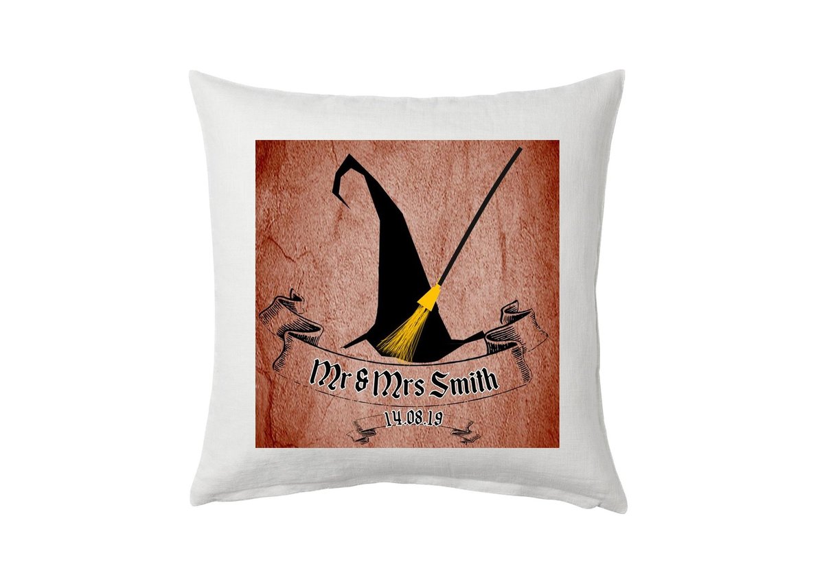 Wizard Wedding Cushions Available in different colours! Personalised Personalized Custom Perfect for Wizard Weddings, Castle, Medevil Party