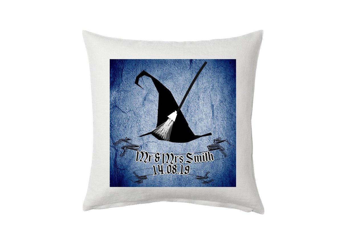 Wizard Wedding Cushions Available in different colours! Personalised Personalized Custom Perfect for Wizard Weddings, Castle, Medevil Party