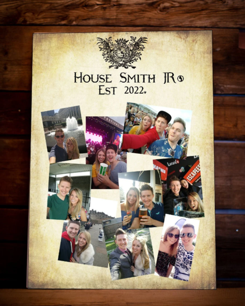 Coat of Arms Photo Collage Correx Birthday Board Established Wedding Castle Party Display Board Personalised Personalised Custom Medevil