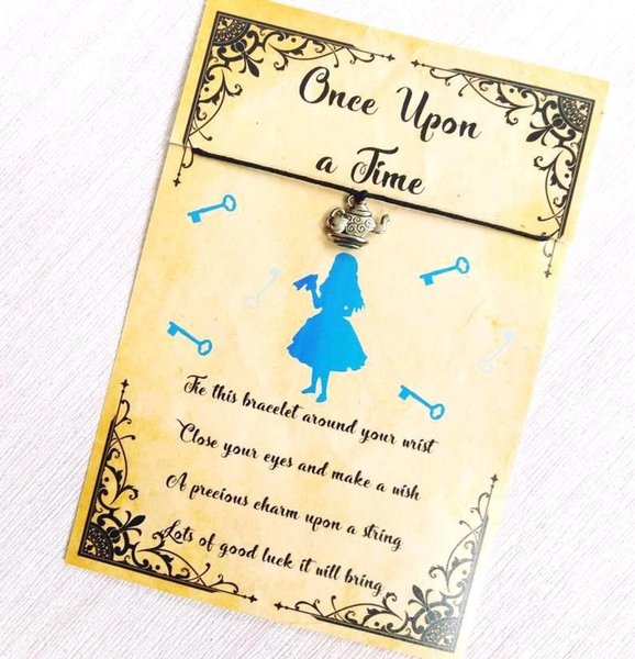 Fairytale Charm Bracelet Wedding Favour Beauty and the Beast Aladdin Little Mermaid Rapunzel Sleeping Beauty Cinderella Alice Colour