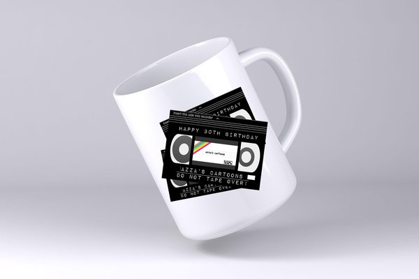 Video VHS Mug Film Lovers Movie Personalised Personalized Kitchen Gift Mug Cup Coffee Tea Teacher Gift Secret Santa Retro Movie Fan Toy