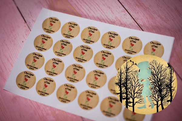 Mad Hatter Woodland 100 x Stickers Self adhesive Personalised Personalized Custom Labels Stickers Jars, Candles, Craft, Wedding Wonderland