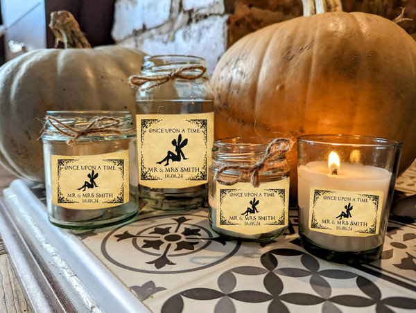 Tinkerbell Neverland Silhouette Candle Fairytale Candle Home Favors Favours Custom Personalised Personalized Small, Medium, Large, Wax Fill